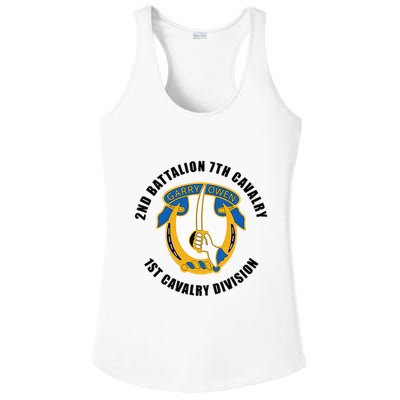 2nd Battalion 7th Cavalry 1st Cavalry Division Veteran Ladies PosiCharge Competitor Racerback Tank