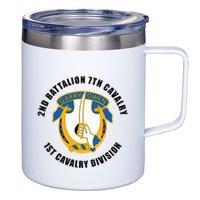 2nd Battalion 7th Cavalry 1st Cavalry Division Veteran 12oz Stainless Steel Coffee Mug