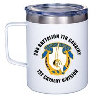 2nd Battalion 7th Cavalry 1st Cavalry Division Veteran 12oz Stainless Steel Coffee Mug