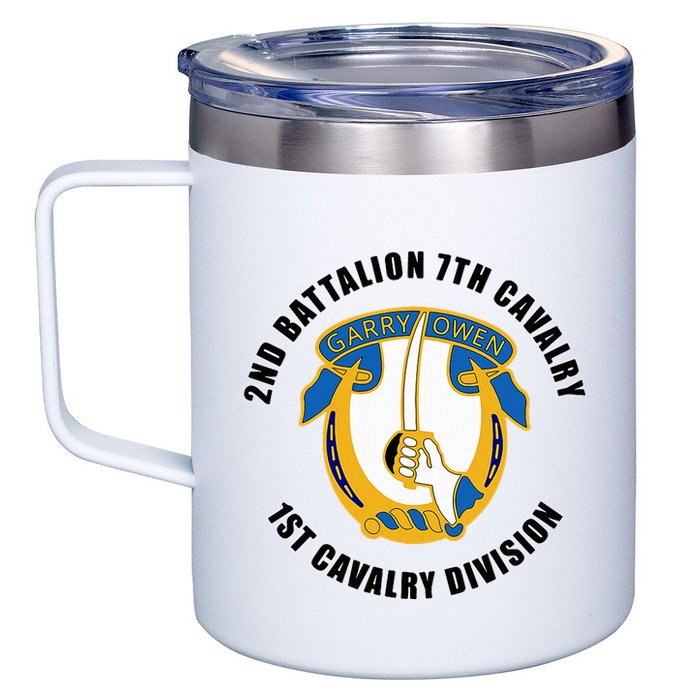 2nd Battalion 7th Cavalry 1st Cavalry Division Veteran 12oz Stainless Steel Coffee Mug