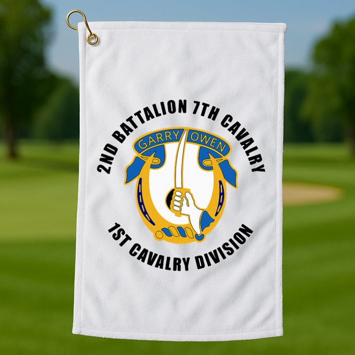 2nd Battalion 7th Cavalry 1st Cavalry Division Veteran Golf Towel