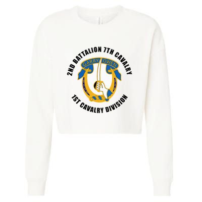 2nd Battalion 7th Cavalry 1st Cavalry Division Veteran Cropped Pullover Crew
