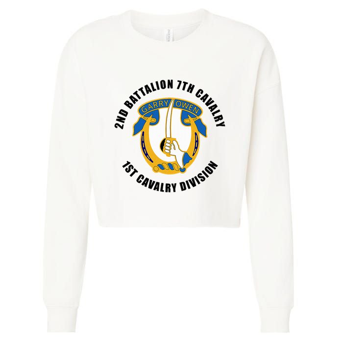 2nd Battalion 7th Cavalry 1st Cavalry Division Veteran Cropped Pullover Crew