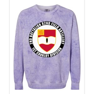 2nd Battalion 82nd Field Artillery 1st Cavalry Division Vet Colorblast Crewneck Sweatshirt