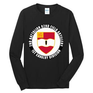 2nd Battalion 82nd Field Artillery 1st Cavalry Division Vet Tall Long Sleeve T-Shirt