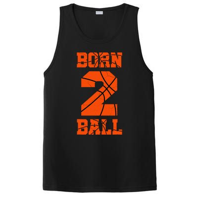 2nd Birthday Basketball Jersey Two 2 Year Old Boy Girl PosiCharge Competitor Tank