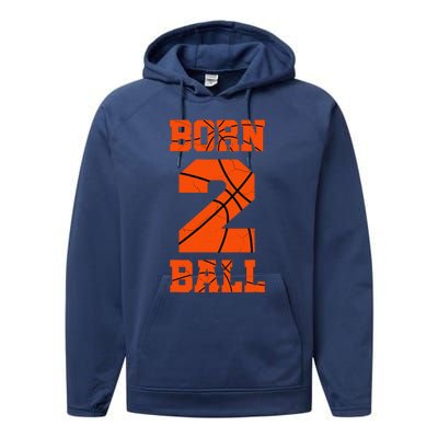 2nd Birthday Basketball Jersey Two 2 Year Old Boy Girl Performance Fleece Hoodie