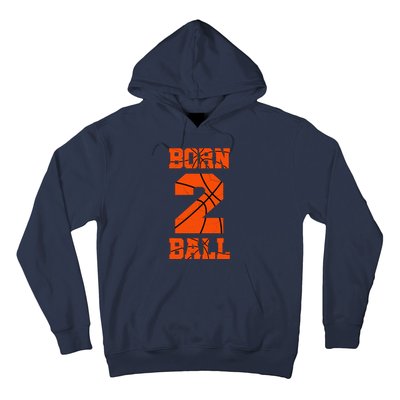 2nd Birthday Basketball Jersey Two 2 Year Old Boy Girl Hoodie