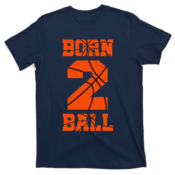 2nd Birthday Basketball Jersey Two 2 Year Old Boy Girl T-Shirt