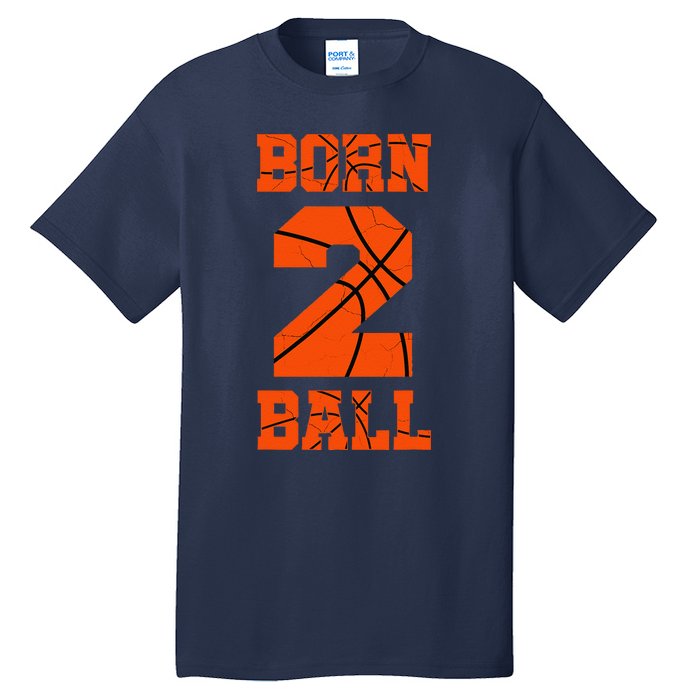 2nd Birthday Basketball Jersey Two 2 Year Old Boy Girl Tall T-Shirt