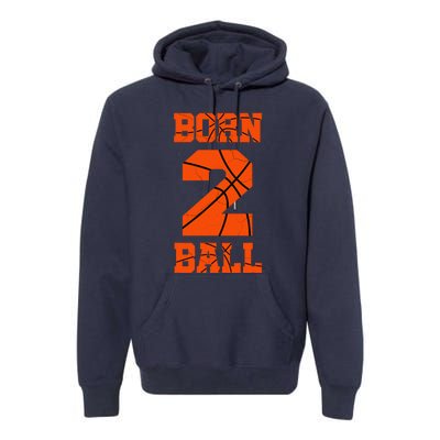 2nd Birthday Basketball Jersey Two 2 Year Old Boy Girl Premium Hoodie