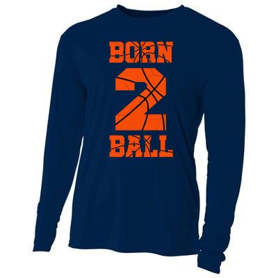 2nd Birthday Basketball Jersey Two 2 Year Old Boy Girl Cooling Performance Long Sleeve Crew