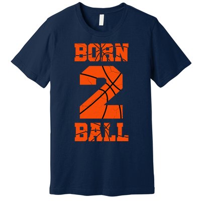 2nd Birthday Basketball Jersey Two 2 Year Old Boy Girl Premium T-Shirt