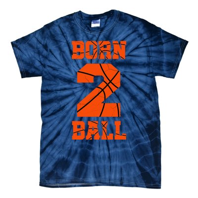 2nd Birthday Basketball Jersey Two 2 Year Old Boy Girl Tie-Dye T-Shirt