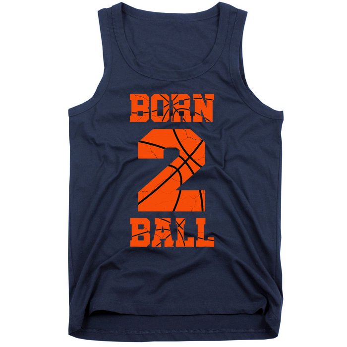 2nd Birthday Basketball Jersey Two 2 Year Old Boy Girl Tank Top