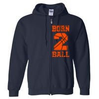 2nd Birthday Basketball Jersey Two 2 Year Old Boy Girl Full Zip Hoodie