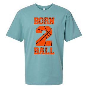 2nd Birthday Basketball Jersey Two 2 Year Old Boy Girl Sueded Cloud Jersey T-Shirt