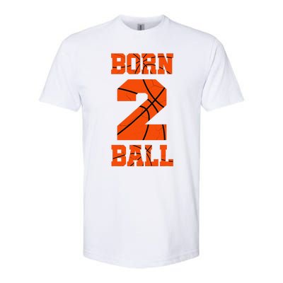 2nd Birthday Basketball Jersey Two 2 Year Old Boy Girl Softstyle CVC T-Shirt