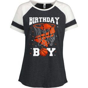 2nd Birthday Basketball 2 Year Old Enza Ladies Jersey Colorblock Tee