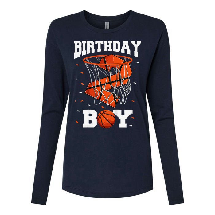 2nd Birthday Basketball 2 Year Old Womens Cotton Relaxed Long Sleeve T-Shirt