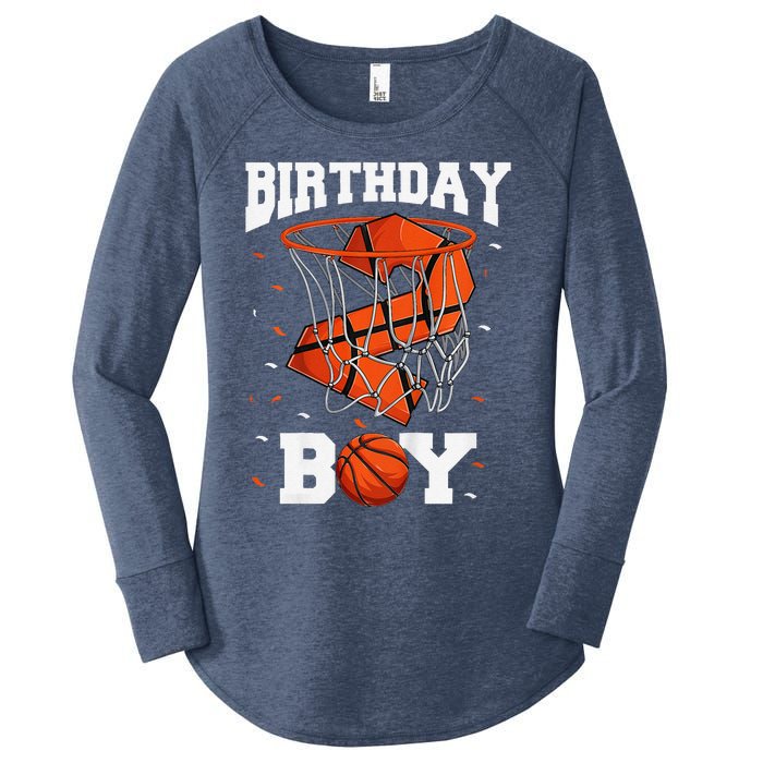 2nd Birthday Basketball 2 Year Old Women's Perfect Tri Tunic Long Sleeve Shirt