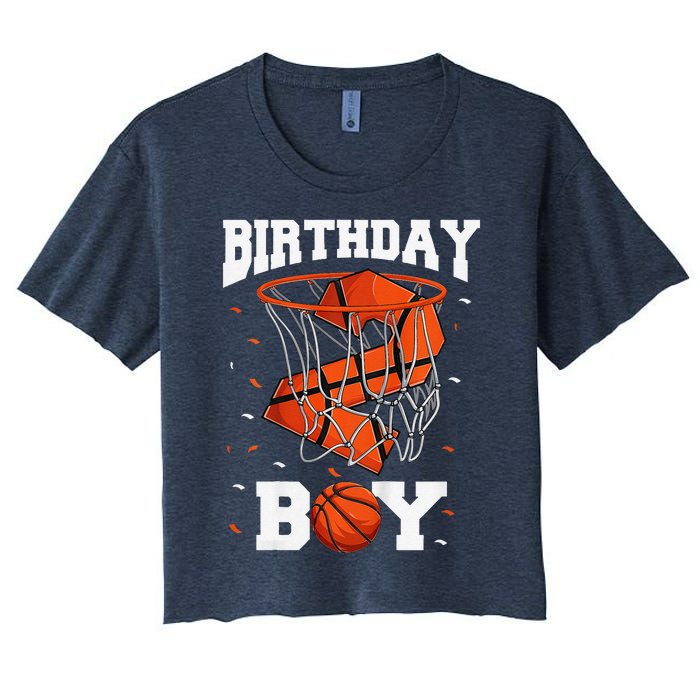 2nd Birthday Basketball 2 Year Old Women's Crop Top Tee