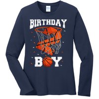 2nd Birthday Basketball 2 Year Old Ladies Long Sleeve Shirt