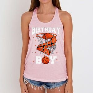 2nd Birthday Basketball 2 Year Old Women's Knotted Racerback Tank