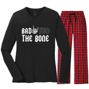 2nd Birthday Bad Two The Bone Party Women's Long Sleeve Flannel Pajama Set 