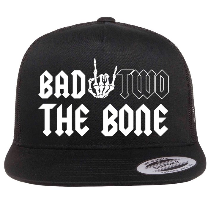 2nd Birthday Bad Two The Bone Party Flat Bill Trucker Hat