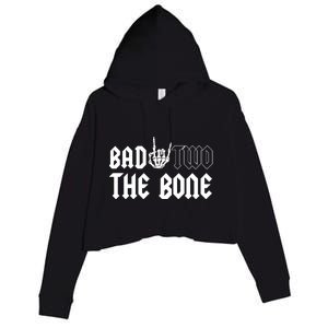 2nd Birthday Bad Two The Bone Party Crop Fleece Hoodie