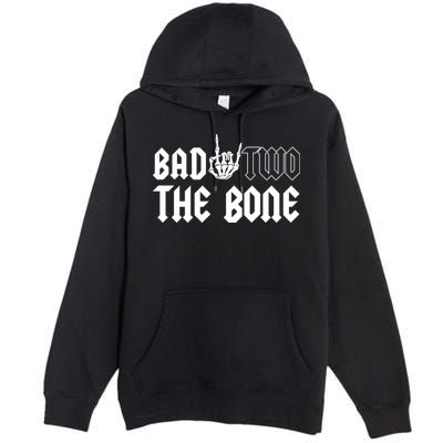 2nd Birthday Bad Two The Bone Party Premium Pullover Hoodie