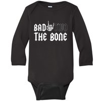 2nd Birthday Bad Two The Bone Party Baby Long Sleeve Bodysuit