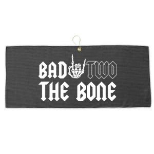 2nd Birthday Bad Two The Bone Party Large Microfiber Waffle Golf Towel