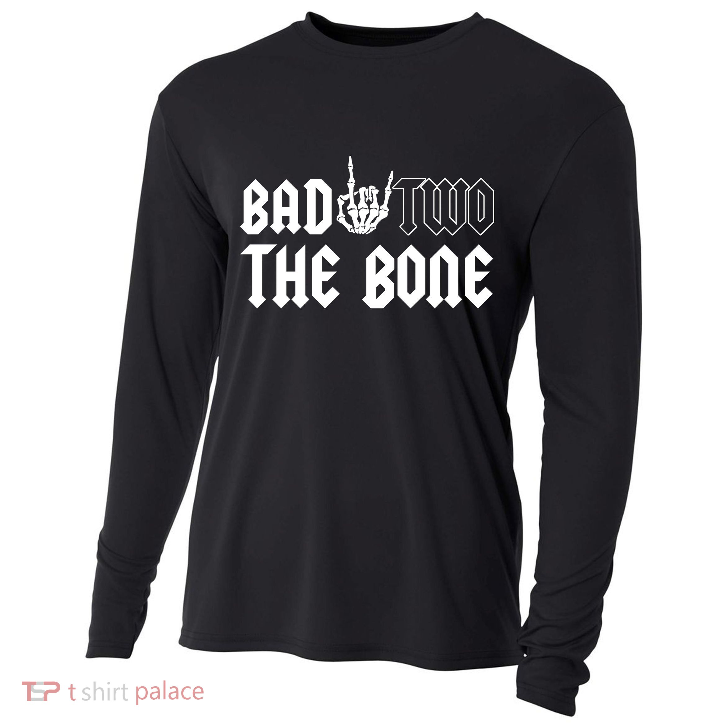 2nd Birthday Bad Two The Bone Party Cooling Performance Long Sleeve Crew