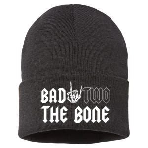 2nd Birthday Bad Two The Bone Party Sustainable Knit Beanie