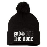 2nd Birthday Bad Two The Bone Party Pom Pom 12in Knit Beanie