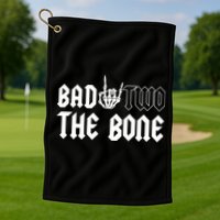 2nd Birthday Bad Two The Bone Party Golf Towel