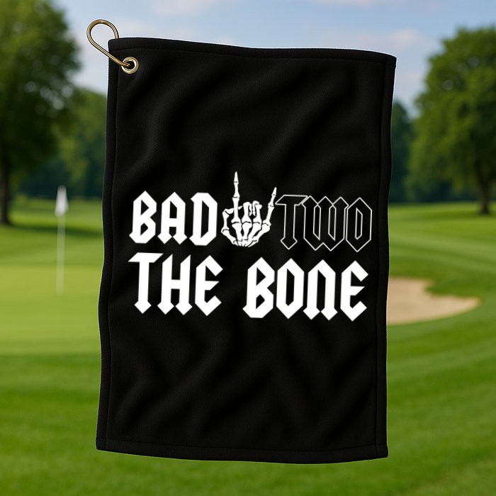 2nd Birthday Bad Two The Bone Party Golf Towel