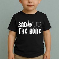 2nd Birthday Bad Two The Bone Party Toddler T-Shirt