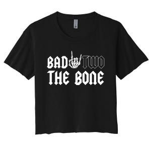 2nd Birthday Bad Two The Bone Party Women's Crop Top Tee