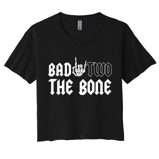 2nd Birthday Bad Two The Bone Party Crop Top