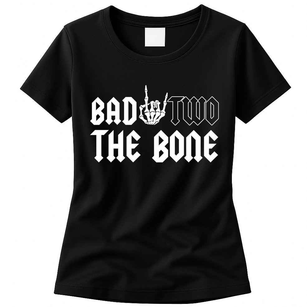 2nd Birthday Bad Two The Bone Party Womens T-Shirt