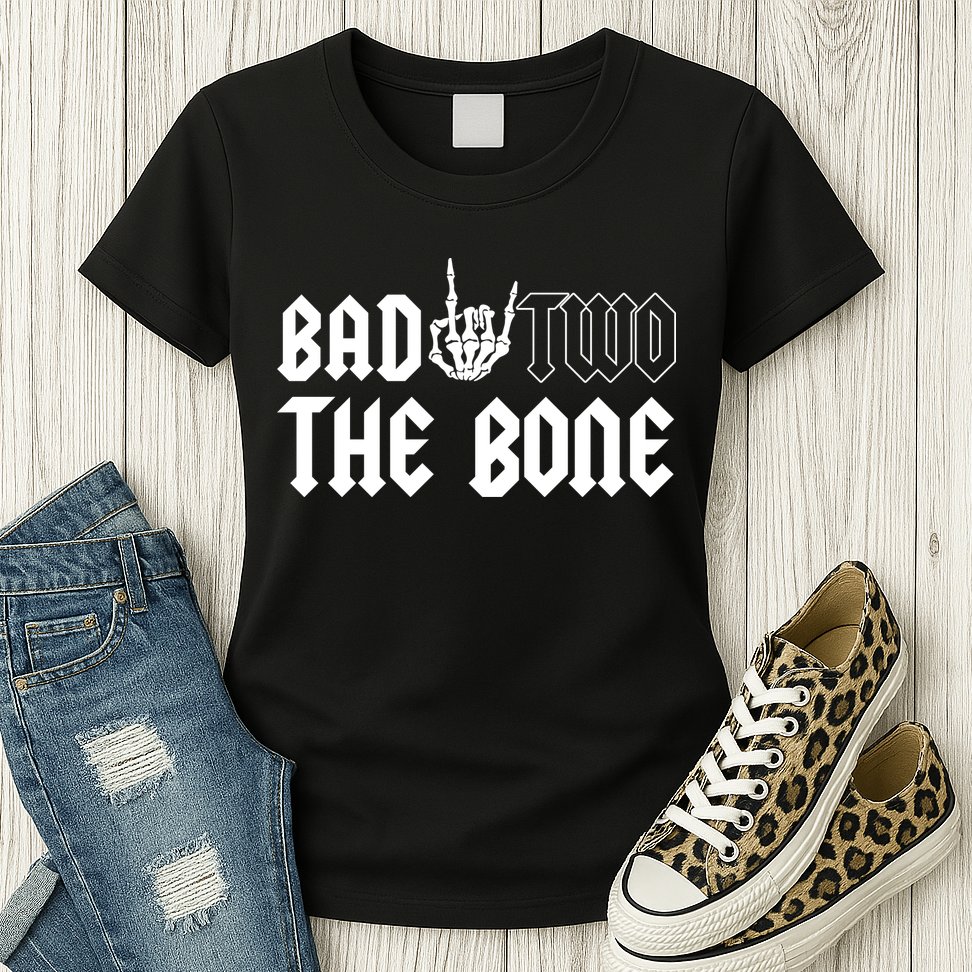 2nd Birthday Bad Two The Bone Party Womens T-Shirt