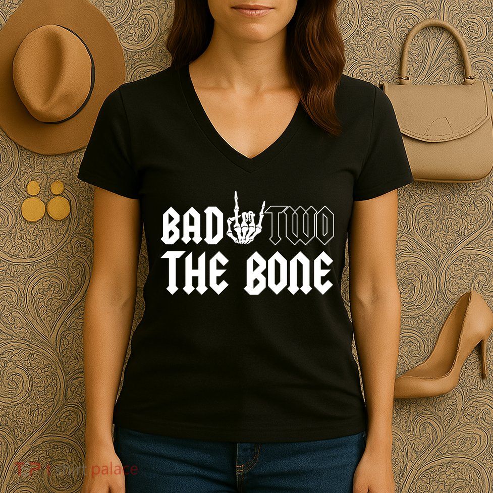 2nd Birthday Bad Two The Bone Party Women's V-Neck T-Shirt