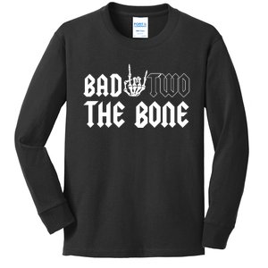 2nd Birthday Bad Two The Bone Party Kids Long Sleeve Shirt