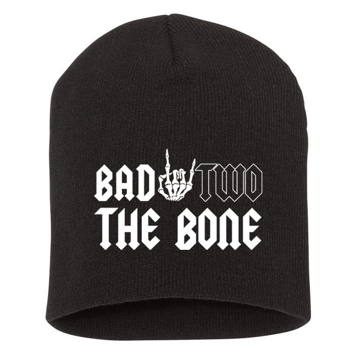 2nd Birthday Bad Two The Bone Party Short Acrylic Beanie