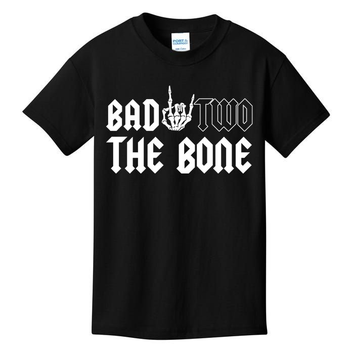 2nd Birthday Bad Two The Bone Party Kids T-Shirt