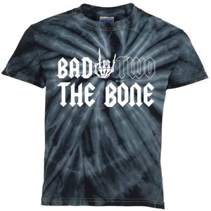 2nd Birthday Bad Two The Bone Party Kids Tie-Dye T-Shirt