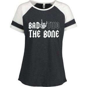 2nd Birthday Bad Two The Bone Party Enza Ladies Jersey Colorblock Tee